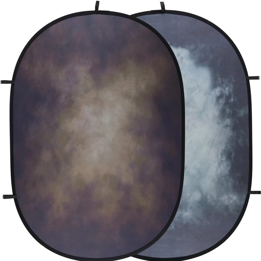 Bresser BR-FB38 Foldable Photography Backdrop 150x200cm Dual-Color Purple and Blue for Studio Photo Shoots