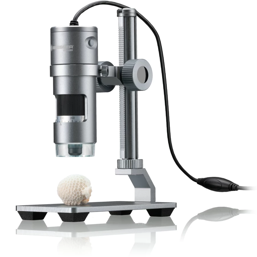 Bresser USB Digital Microscope DST-1028 5MP HD with Adjustable Stand for Electronics, Coins, Jewelry Inspection