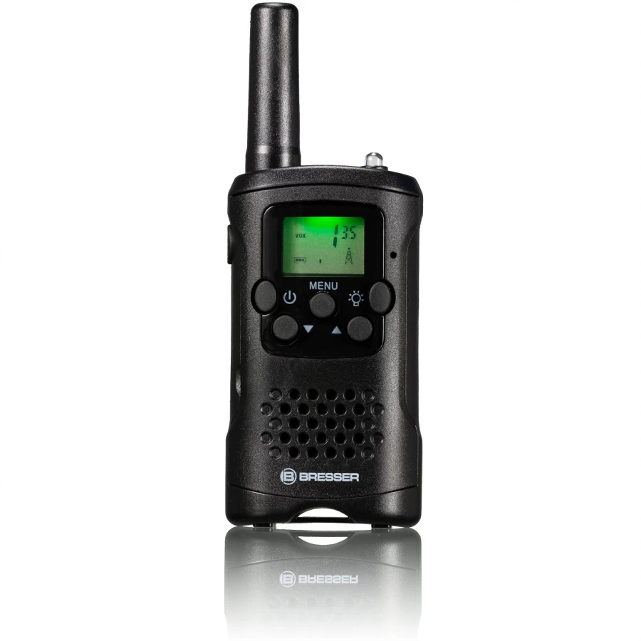 Bresser FM Walkie Talkie 2-Piece Set - Long Range 6KM, Hands-Free Operation, Reliable Two-Way Radio for Outdoor Adventures