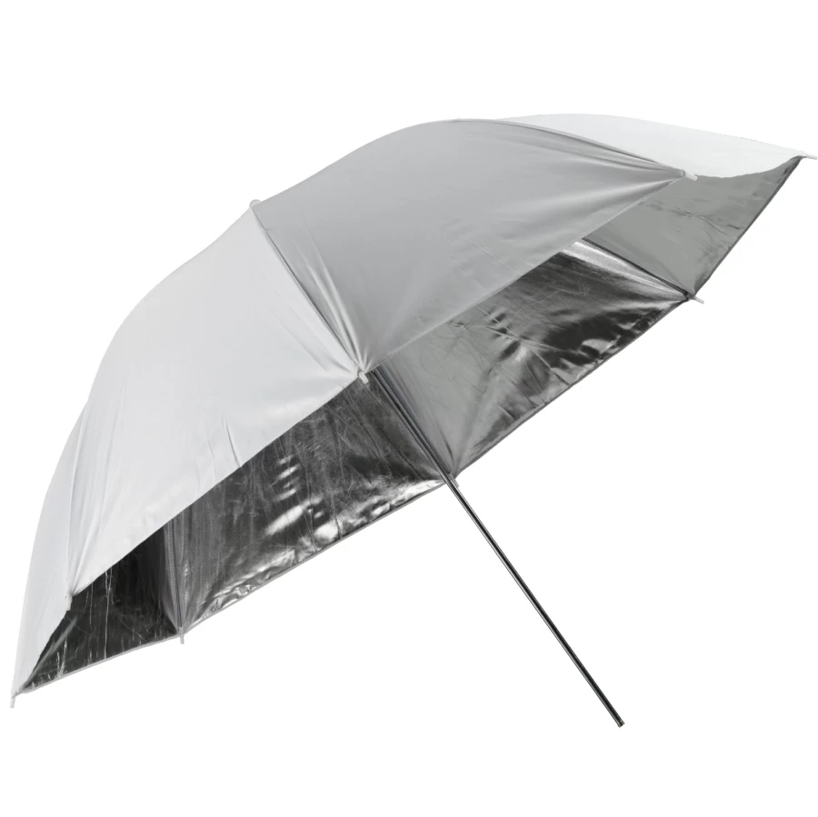 Bresser SM-04 109cm White/Silver Reflective Photography Umbrella for Studio Lighting