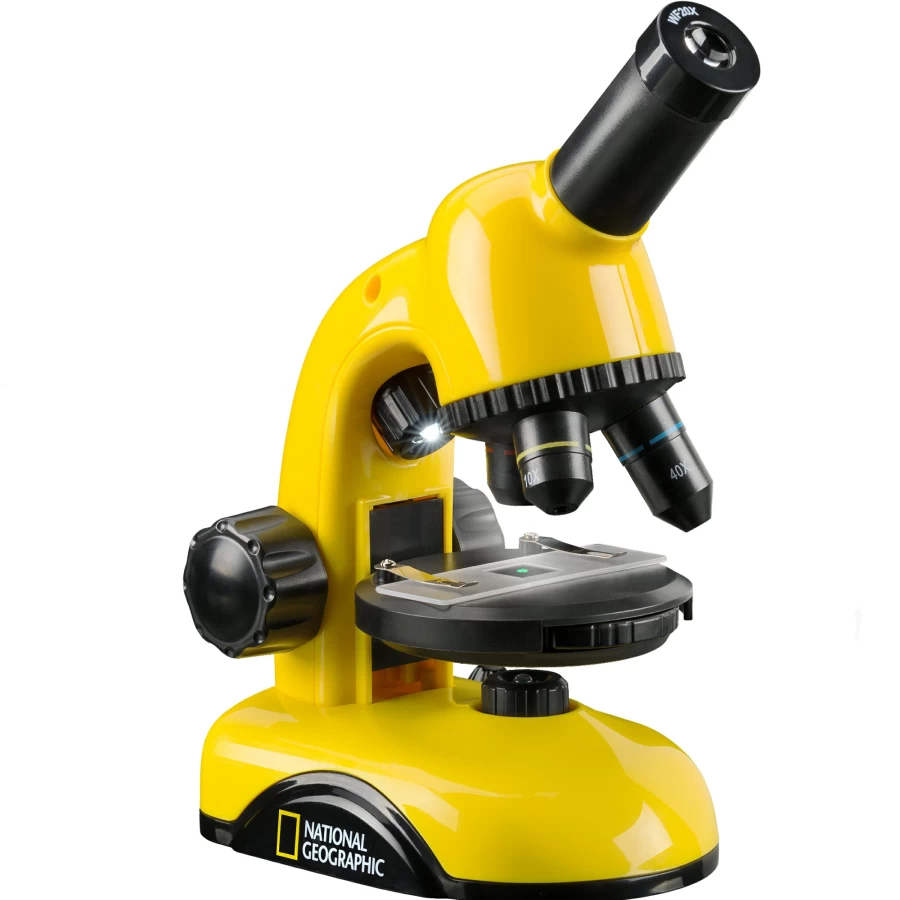 Bresser Biolux Student Microscope Set for Kids – National Geographic Edition with Educational Accessories
