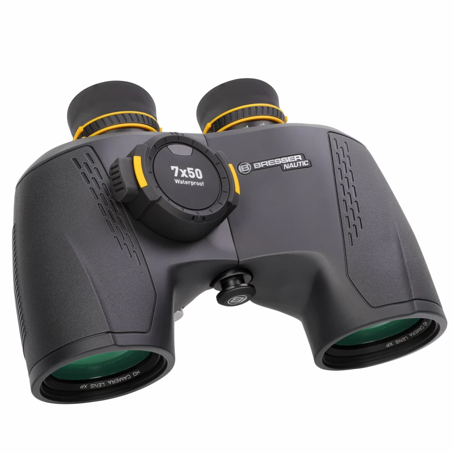 Bresser Nautic 7x50 Marine Binoculars – Waterproof, Fogproof, High-Powered Boating & Sailing Optics