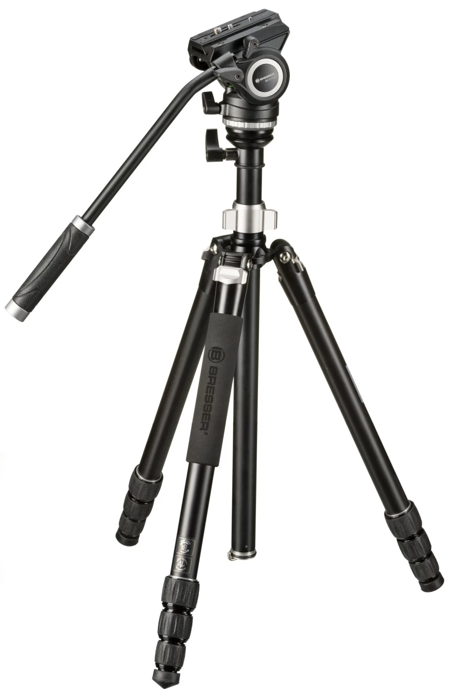 Bresser BX-5 Pro Tripod with Video Head - Heavy Duty Professional Camera Tripod for DSLR and Camcorders