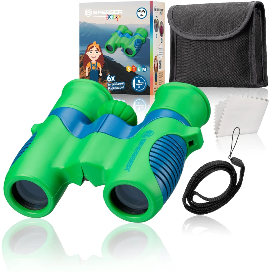 Bresser Junior 6x21 Compact Binoculars for Kids - Lightweight & Durable Outdoor Exploration Gear
