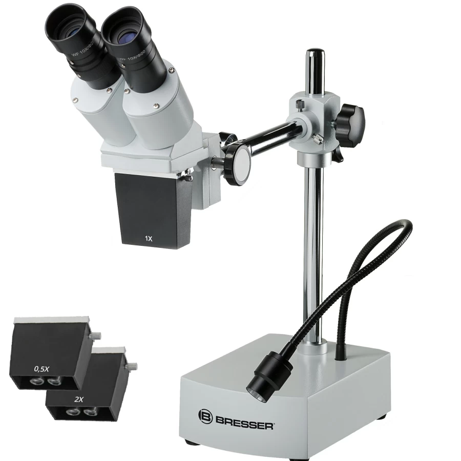 Bresser Biorit ICD CS 5X-20X LED Stereo Microscope with High Magnification for Precision Viewing