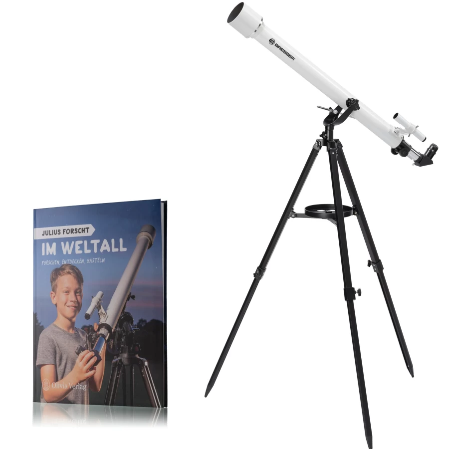 Bresser Classic 60/900 Refractor Telescope with 900mm Focal Length for Astronomy Beginners