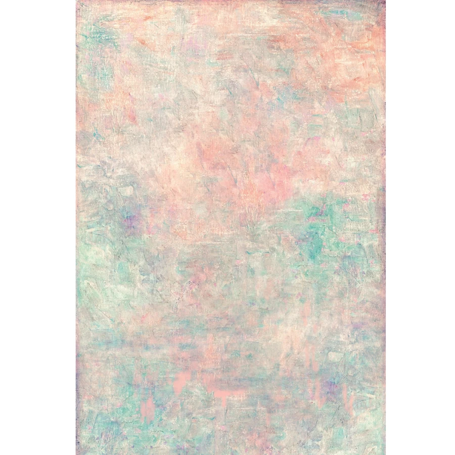 Bresser Pastel Watercolor Photography Backdrop 80x120 cm Floral Motif Background Cloth for Studio Shoots
