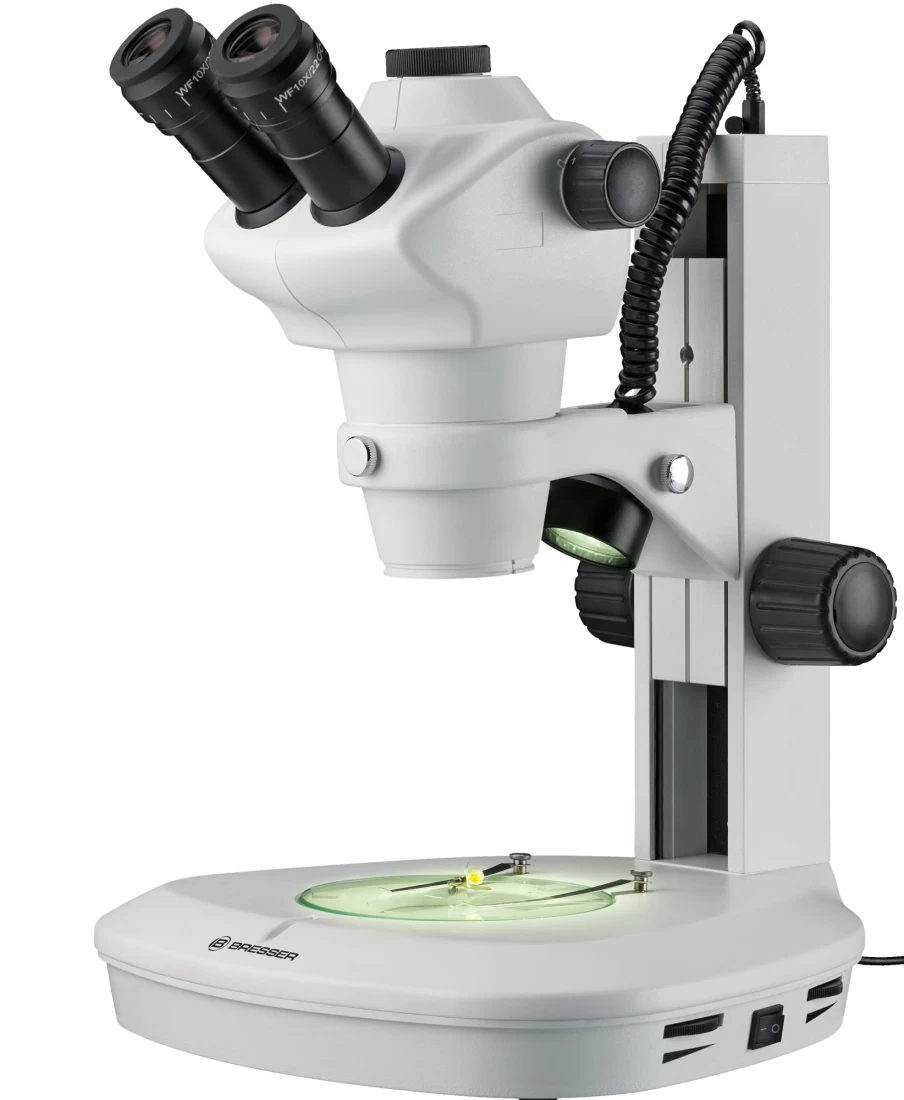 Bresser Science Etd-201 8-50X Zoom Stereo Microscope with Trinocular Head for Precision Laboratory Use