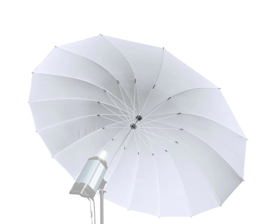 Bresser SM-08 Jumbo White Translucent Umbrella 162cm - Large Weatherproof Outdoor Canopy