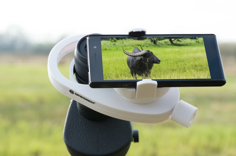 Bresser Universal Smartphone Adapter for Telescope & Microscope - Compatible with iPhone, Samsung & Most Smartphones