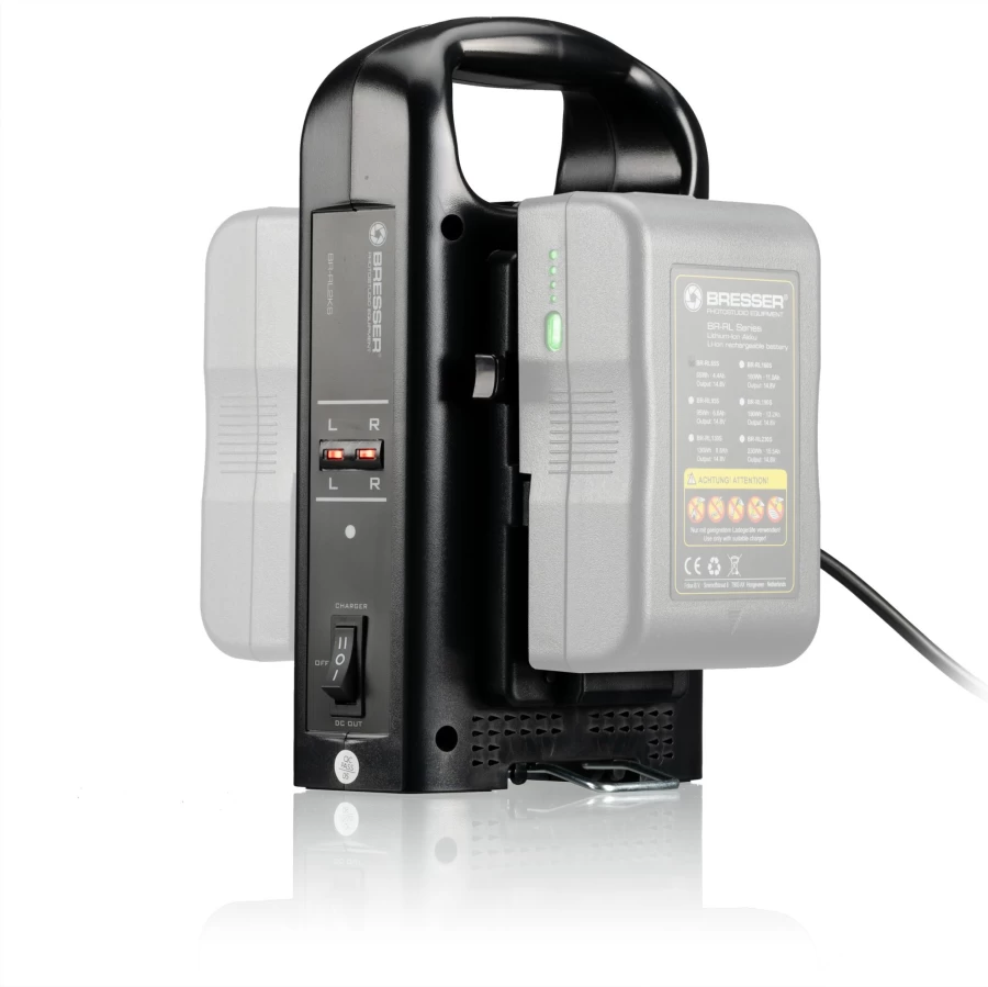 Bresser Br-Rl2Ks Dual V-Lock Battery Charger for 2 Packs - Fast Charging & Reliable Power Supply