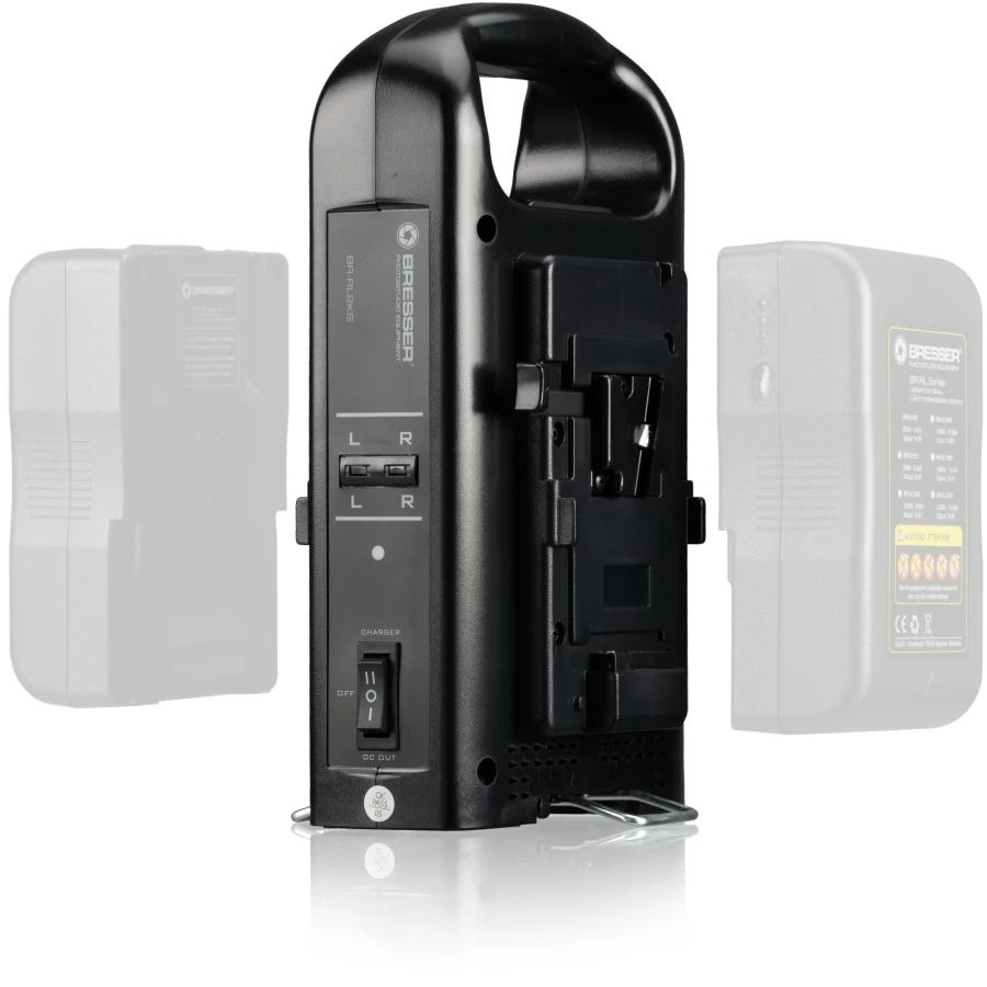 Bresser Br-Rl2Ks Dual V-Lock Battery Charger for 2 Packs - Fast Charging & Reliable Power Supply