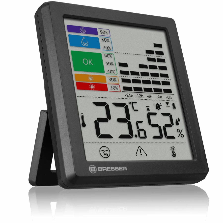 Bresser Digital Thermo-Hygrometer with Mould Alert – Accurate Temperature and Humidity Monitor