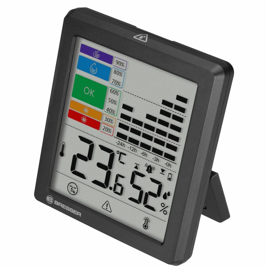 Bresser Digital Thermo-Hygrometer with Mould Alert – Accurate Temperature and Humidity Monitor