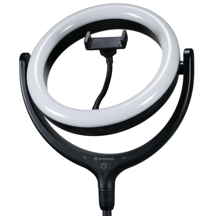 Bresser BR-RL 10B LED Ring Light with Adjustable Stand, USB Powered, for Photography & Videography