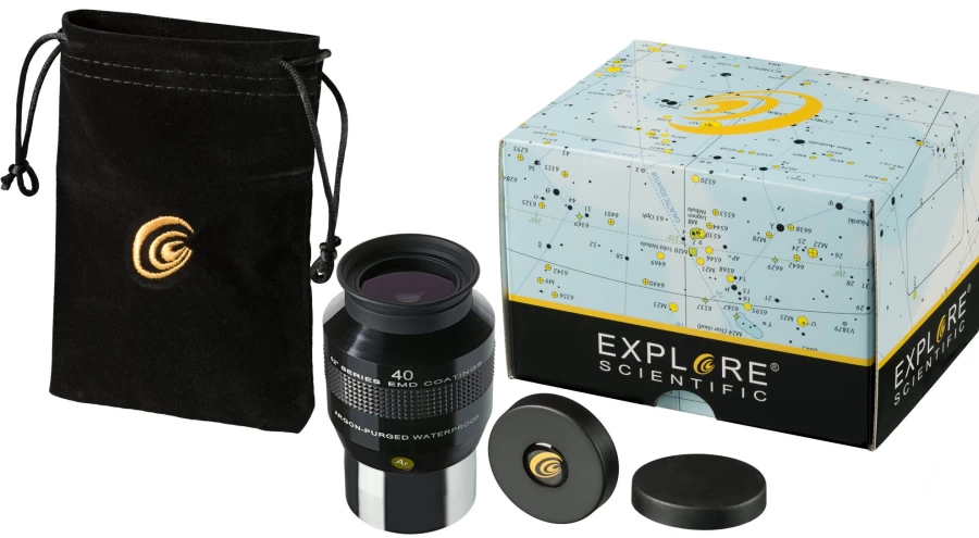 Bresser 52° Ultra Wide Angle Eyepiece 40mm for Telescopes - Enhanced Viewing with AR Coating