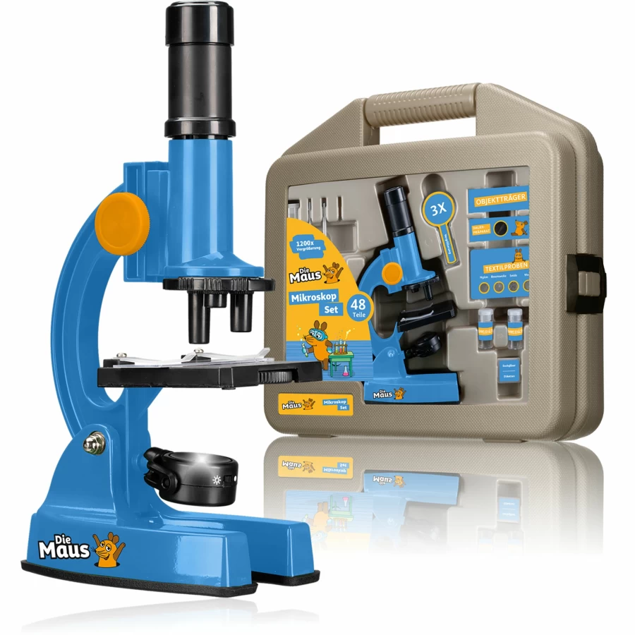 Bresser Junior Microscope Set for Kids with Portable Case – Explore Science & Discovery