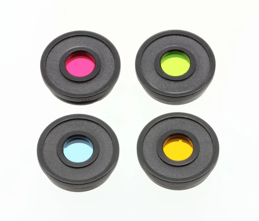 Bresser 1.25" Essential Color Filter Set - Red, Green, Blue, Yellow for Telescope Accessories