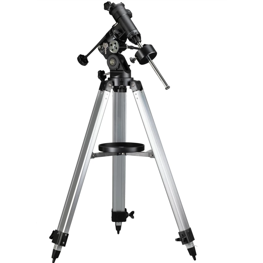 Bresser EQ-3 Telescope Mount with Tripod | Equatorial Telescope Stand for Astronomy | Sturdy Black Aluminum Tripod