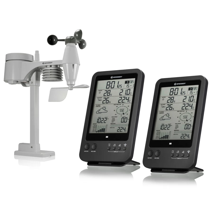 Bresser 5-in-1 Wireless Weather Station with Remote Monitoring Base Station