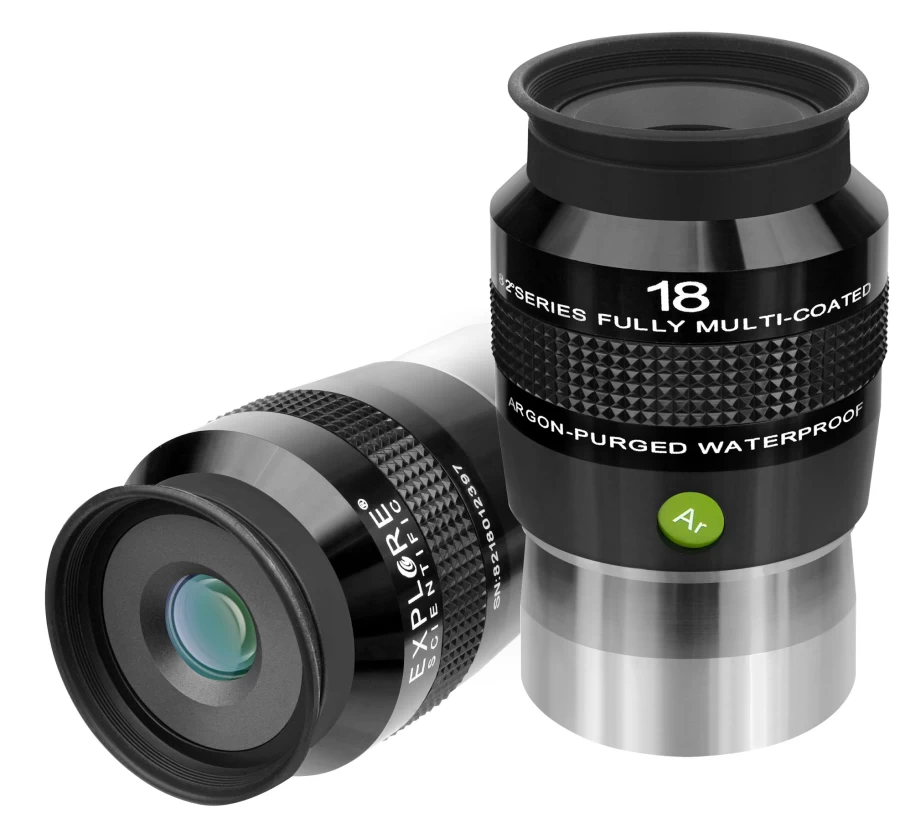 Bresser 82° Ar 18mm Eyepiece (2") for Telescopes - High-Performance Wide-Angle Viewing