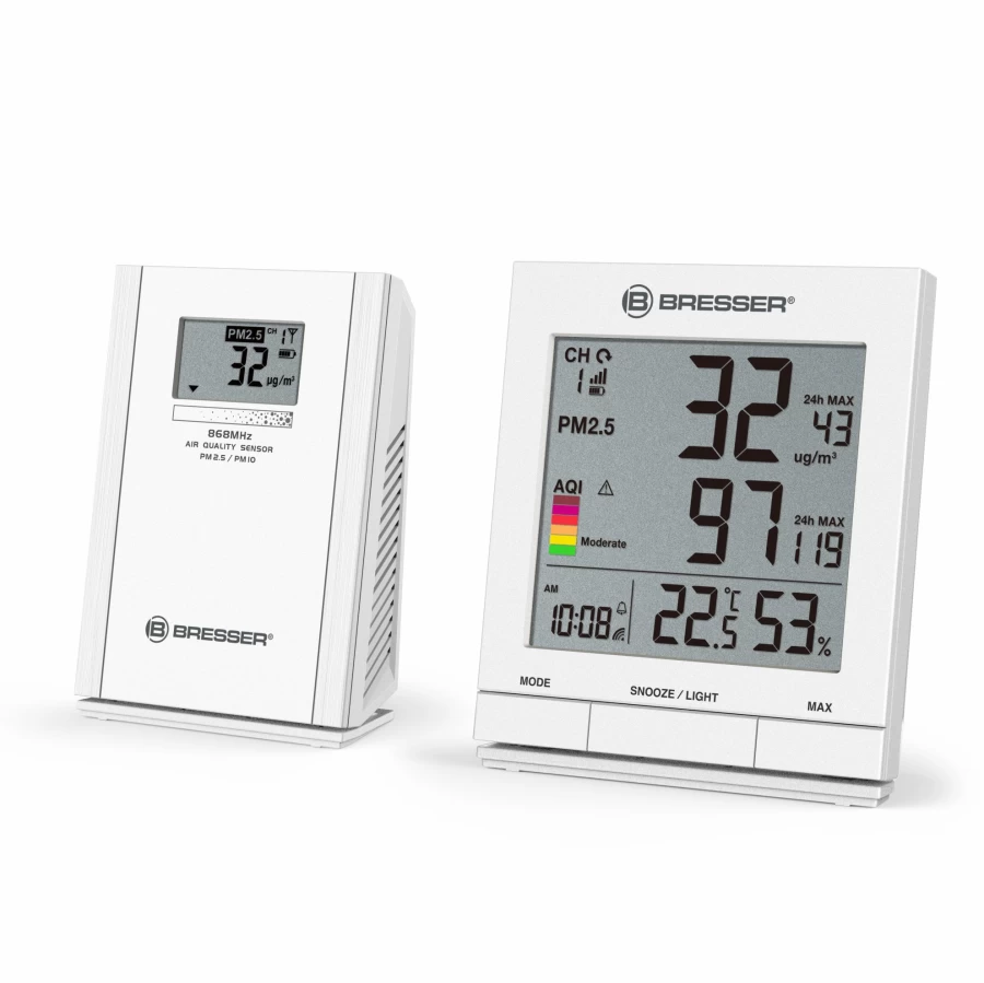 Bresser Wireless PM2.5 & PM10 Air Quality Monitor with Real-Time Sensor