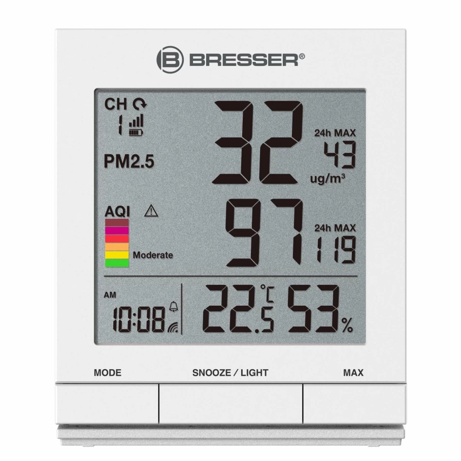 Bresser Wireless PM2.5 & PM10 Air Quality Monitor with Real-Time Sensor
