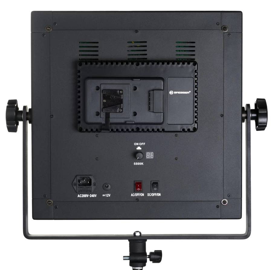 Bresser LS-600 LED Video Light Kit with 2x 38W 5600Lux Panels & Tripods for Photography and Filming