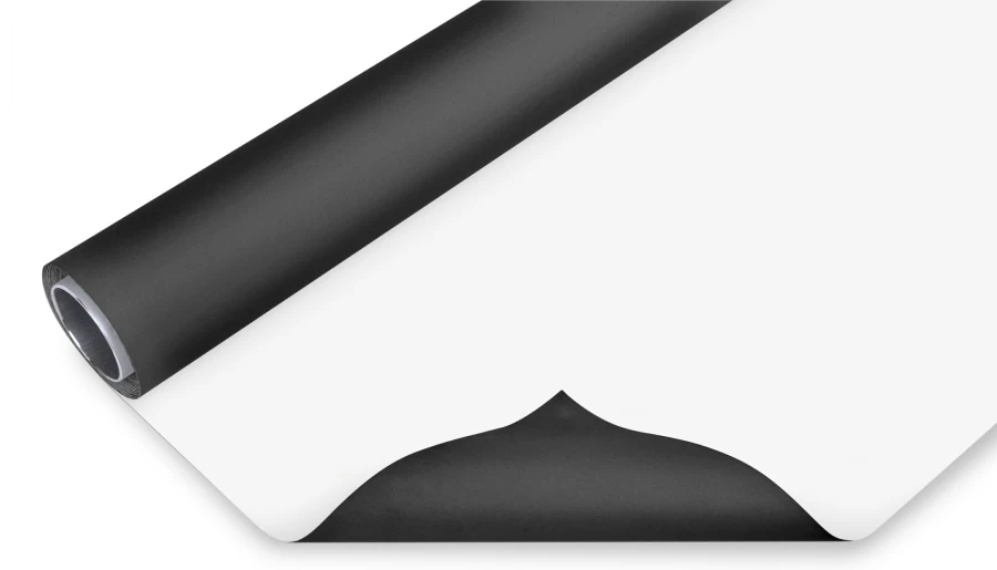 Bresser Vinyl Photo Background Roll 2.72m x 6m - Reversible Black/White for Studio Photography