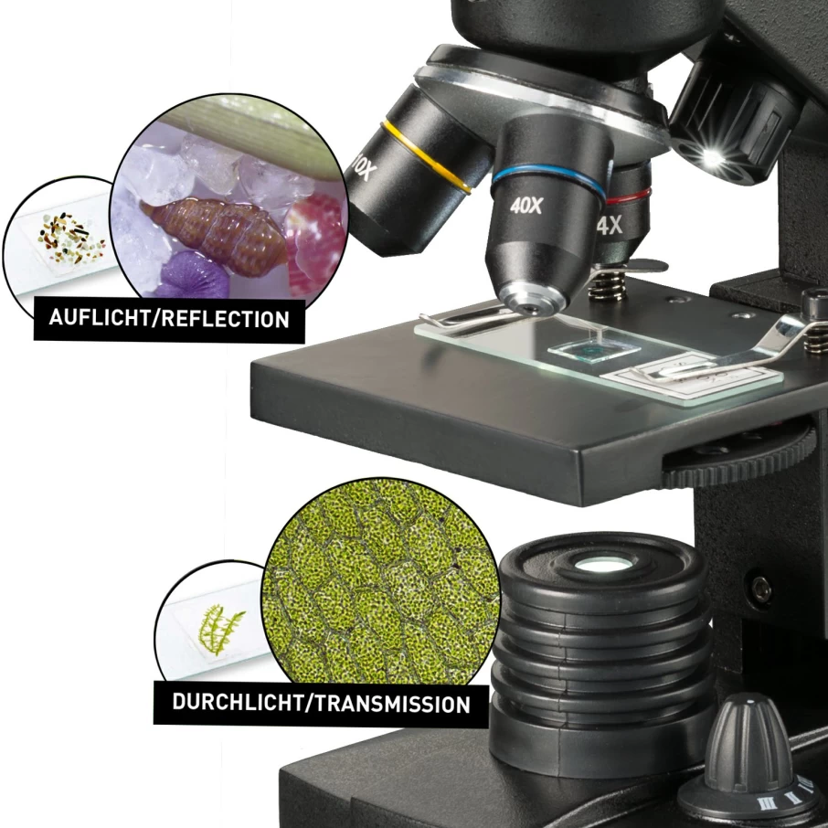 Bresser 40X-1280X Microscope with Smartphone Adapter – National Geographic Edition for High-Precision Observation