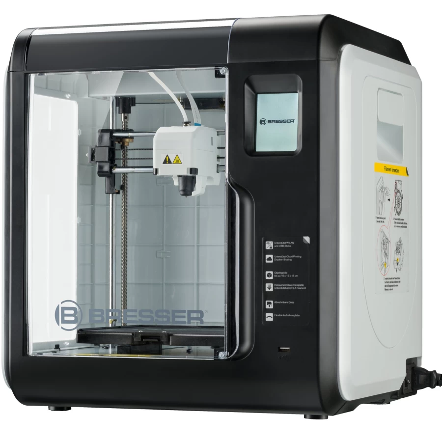 Bresser Rex WiFi 3D Printer with XXL Accessories Package – High Precision Large Build Volume