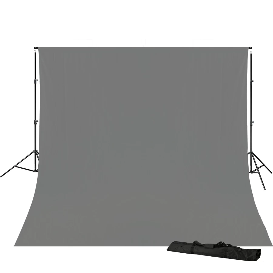 Bresser Br-D23 6x3 Meter Grey Photography Background System with Cloth for Studio Setup