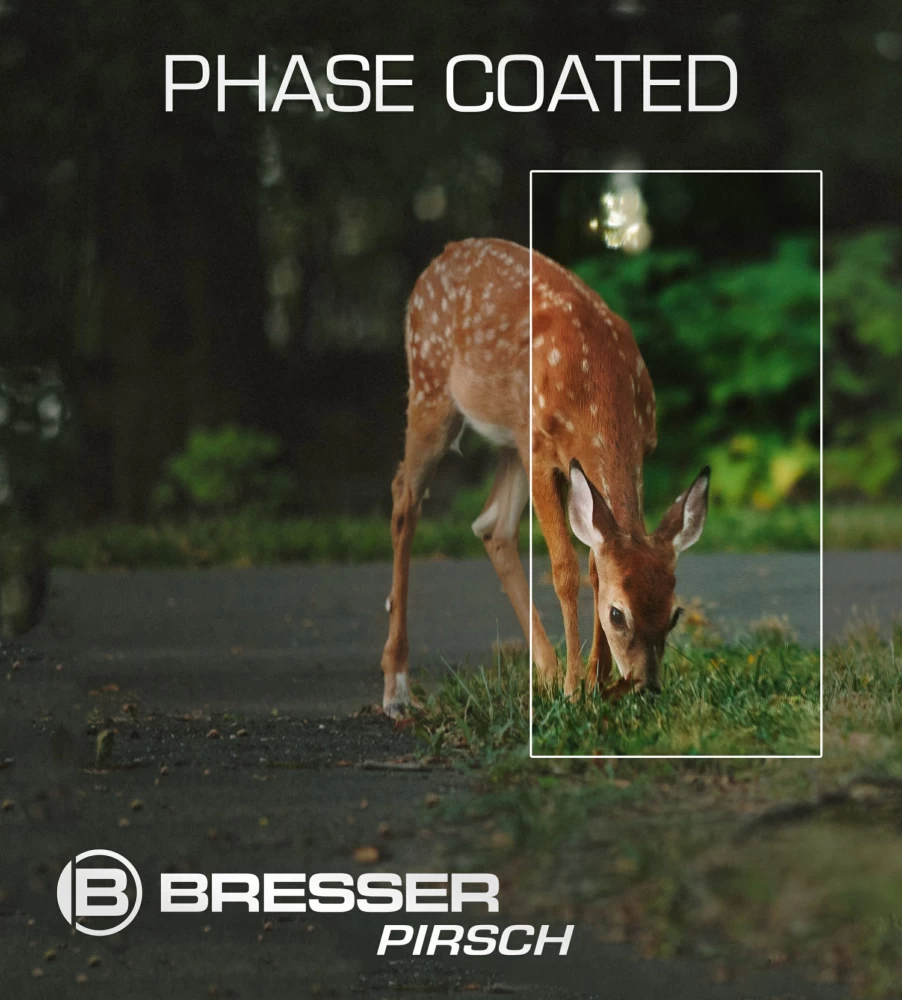 Bresser Pirsch 10x26 Compact Binoculars with Phase Coating - High-Performance Hunting & Birdwatching Optics