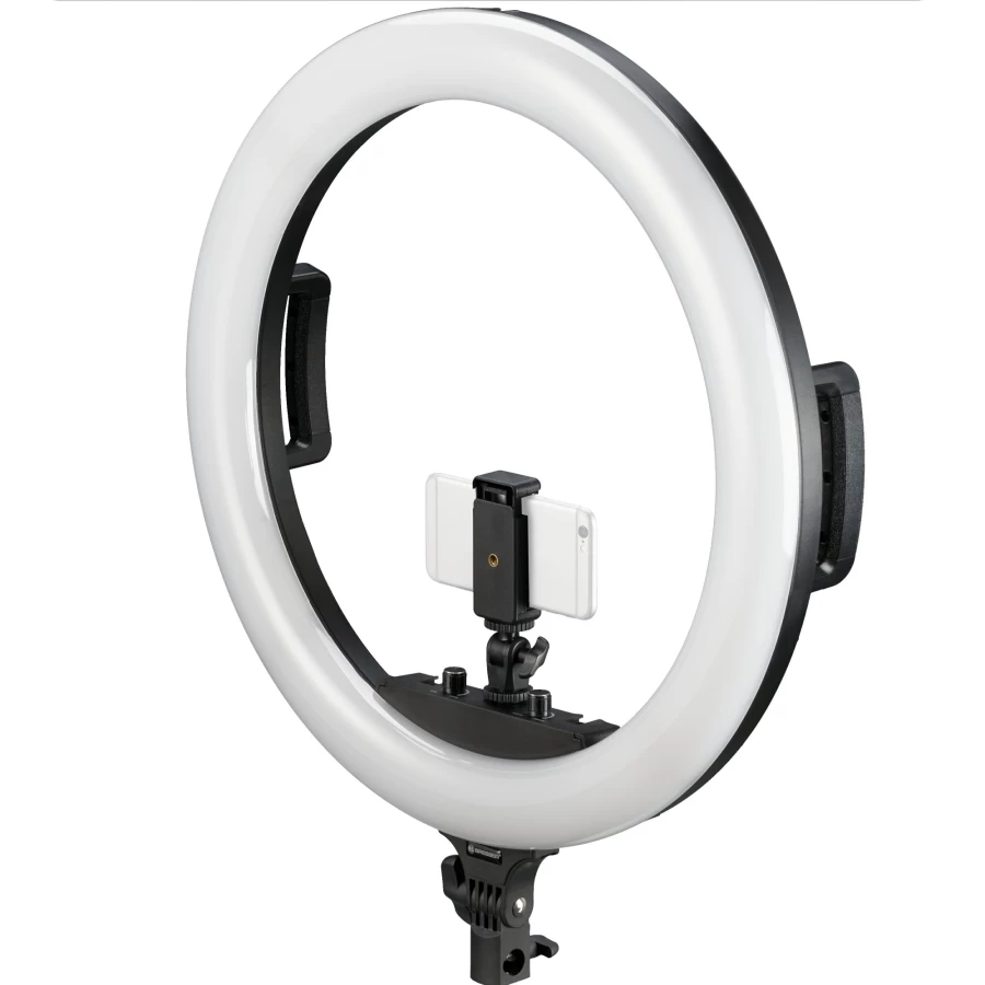 Bresser STR-48B 48W Bi-Color LED Ring Light with Adjustable Dimmer for Camera & Smartphone Photography