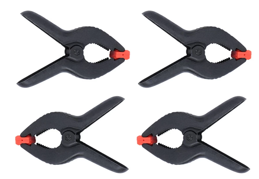 Bresser BR-56 Deluxe Background Clamp Set - 4-Piece Professional Photography Clamps for Backdrops & Lighting