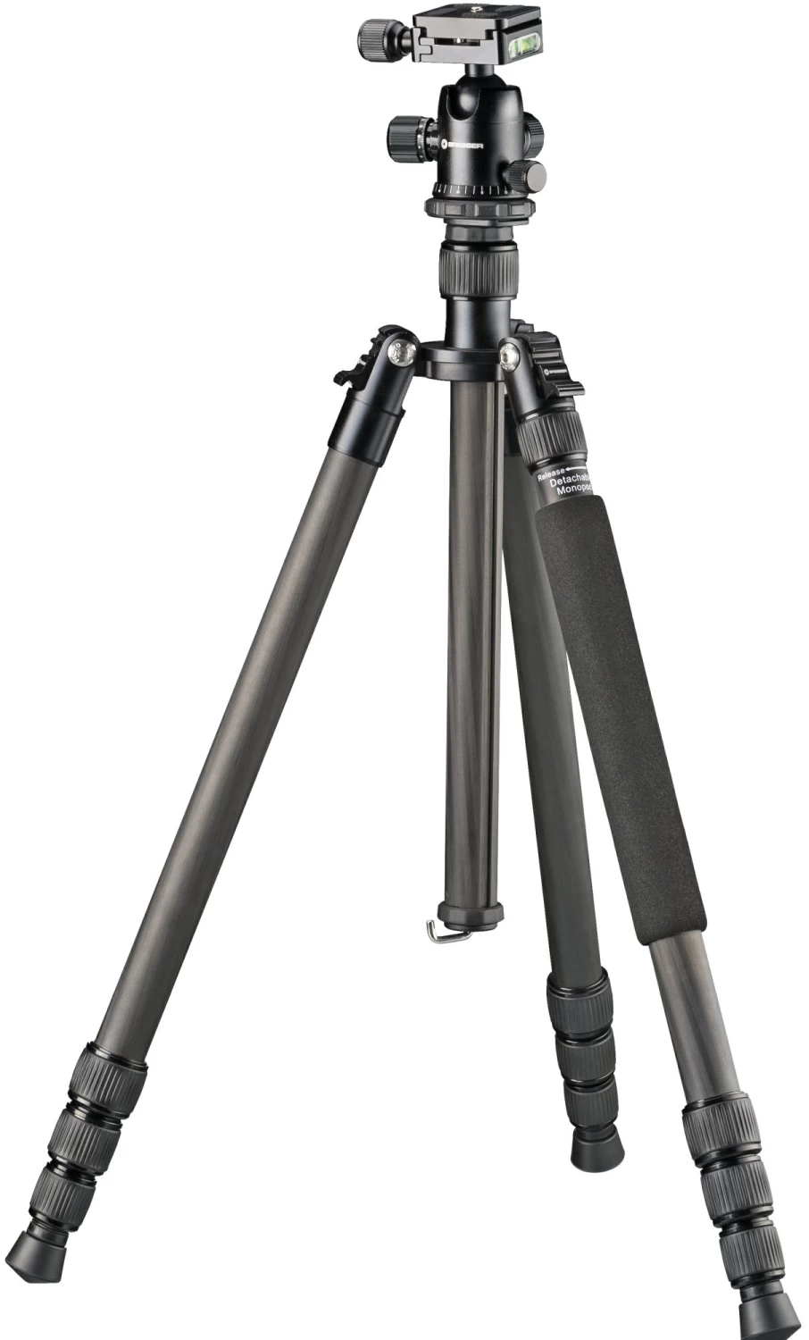 Bresser BR-2504X8C-B1 Carbon Fiber Tripod with Monopod and Ground-Level Setup for Professional Photography