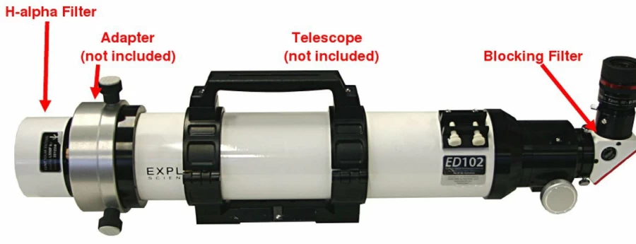 Bresser Lunt LS60FHA/B600D2 H-Alpha Solar Telescope Filter for Safe Solar Viewing
