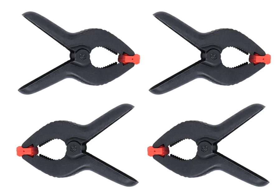 Bresser BR-56 Deluxe Background Clamp Set - 4-Piece Professional Photography Clamps for Backdrops
