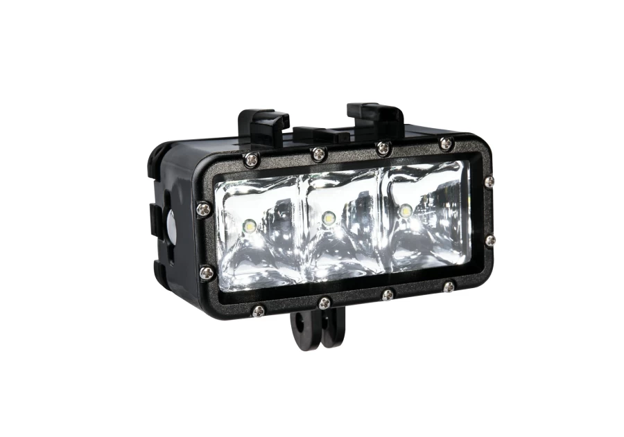 Bresser Action Camera with Built-in LED Light - Waterproof Adventure Cam for Outdoor Sports