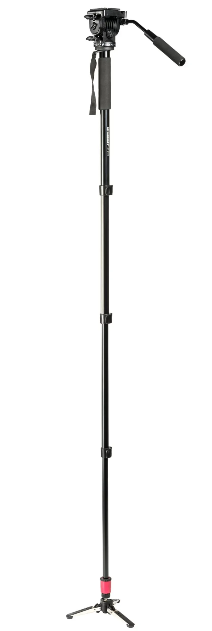 Bresser MP-274VH Traveler Monopod with 3-Leg Locking Base - Lightweight Aluminum Tripod for Cameras & Binoculars
