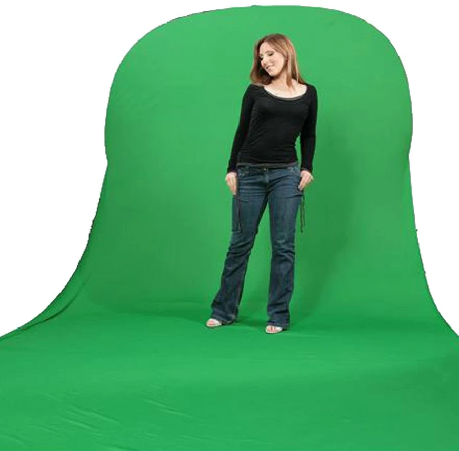 Bresser Foldable Green/White Background 150x200 cm with Transport Case for Photography and Video