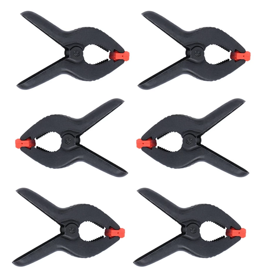 Bresser BR-56 Deluxe Background Clamp Set - 6 Piece Professional Photography Clamp Kit for Backdrops & Lighting