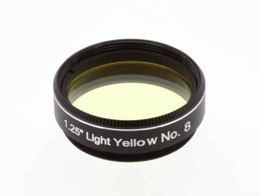 Bresser 1.25" Light Yellow No.8 Filter for Telescopes - Explore Scientific Compatible