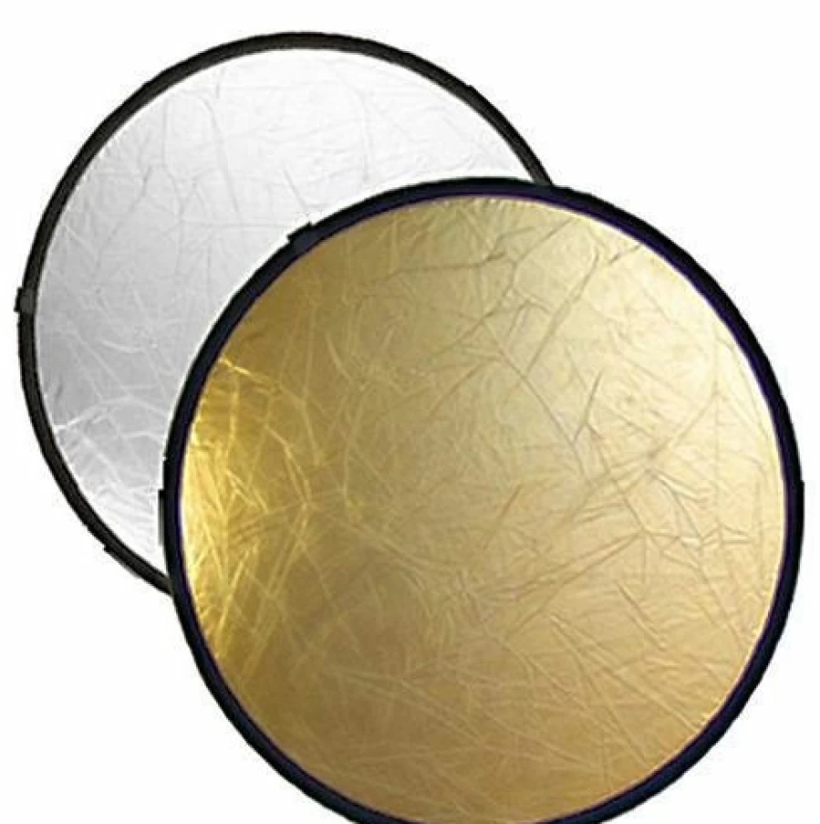 Bresser BR-TR5 60cm Gold/Silver Collapsible 2-in-1 Photography Reflector Round Light Modifier