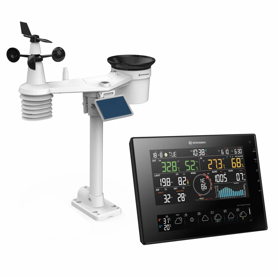 Bresser 7-in-1 WiFi Weather Station with 11-Day Forecast – Accurate Wireless Home Weather Monitor