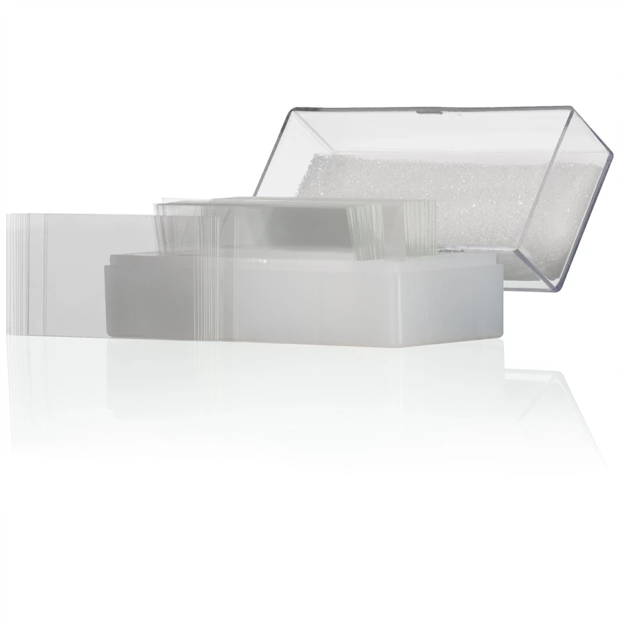 Bresser Cover Glasses, 100 Pcs Microscope Slides 24x50mm, Borosilicate Glass 3.3, Lab-Grade Coverslips for Microscopy