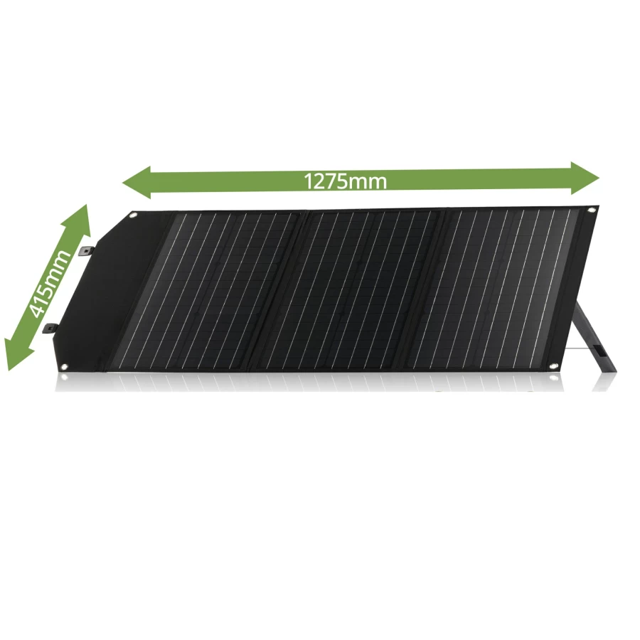 Bresser 60W Portable Solar Charger with USB and DC Output for Outdoor Power