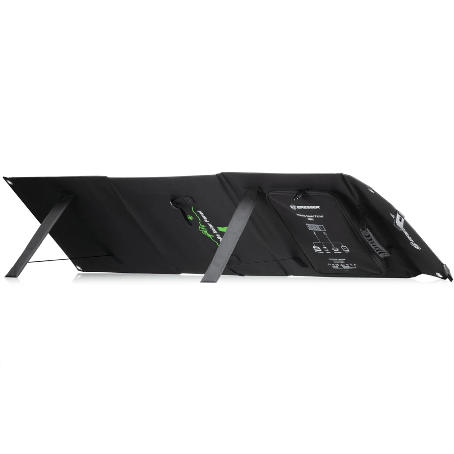 Bresser 60W Portable Solar Charger with USB and DC Output for Outdoor Power