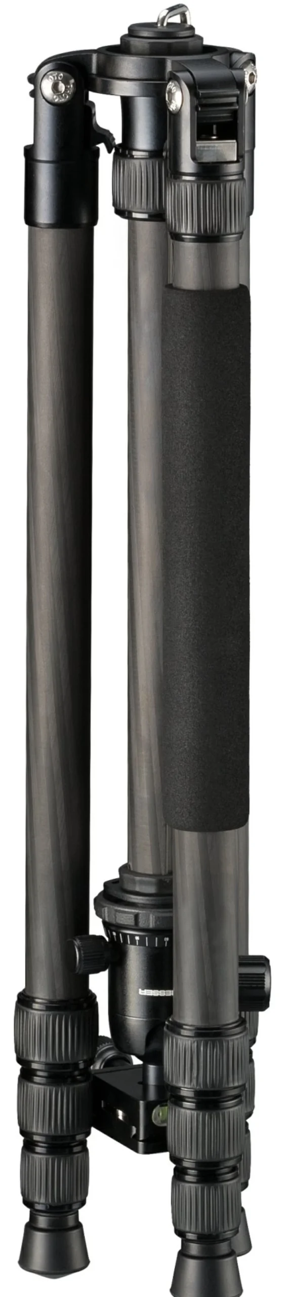 Bresser BR-2504X8C-B1 Carbon Fiber Tripod with Monopod & Ground-Level Mode - Lightweight Travel Camera Tripod