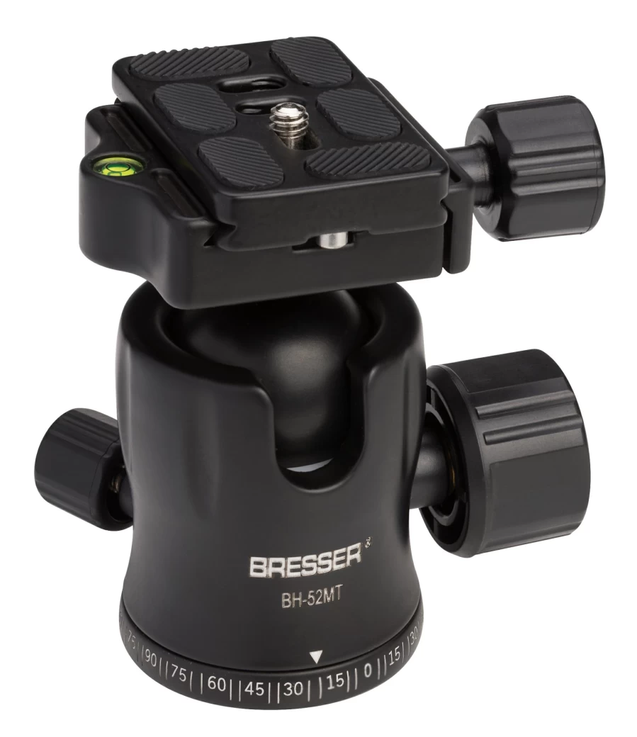 Bresser BH-52MT Heavy Duty Ball Head with 15kg Load Capacity for Tripods and Monopods